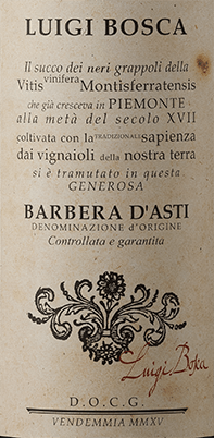 Barbera d'Asti etikett